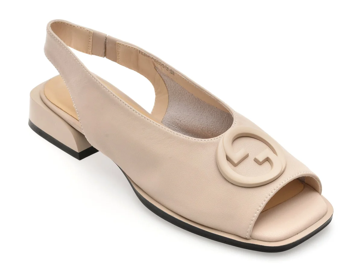 Sandale Flavia Passini Bej 2688 Din Piele Naturala