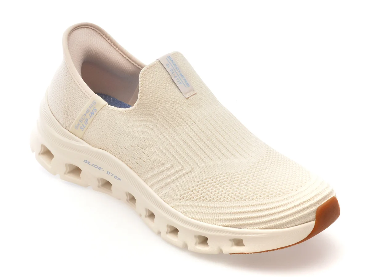 Pantofi Sport Skechers Bej, Glide-Step Pro, Din Material Textil