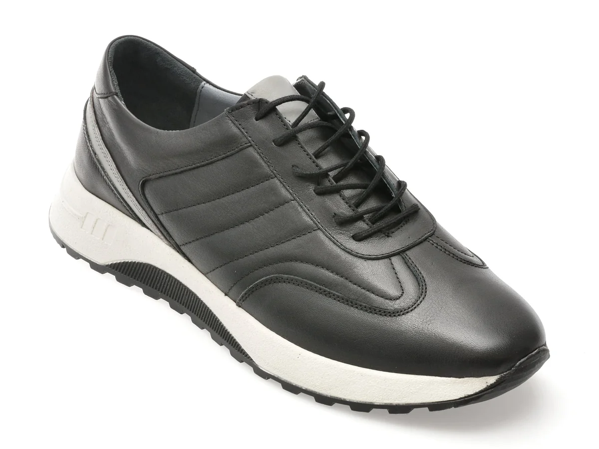 Pantofi Sport Bite The Bullet Negri, Sy320, Din Piele Naturala