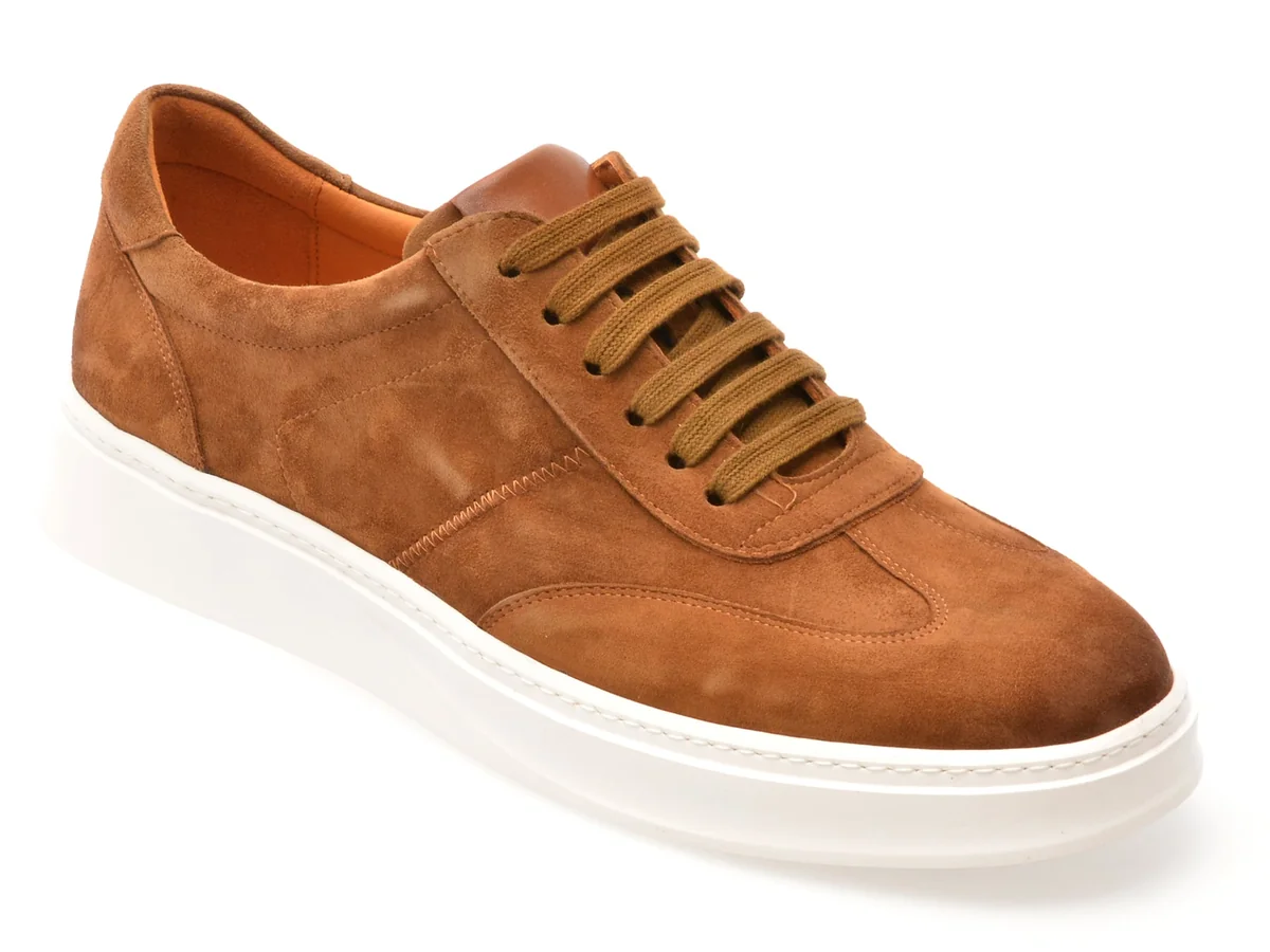 Pantofi Sport Epica Maro, A316, Din Piele Întoarsă