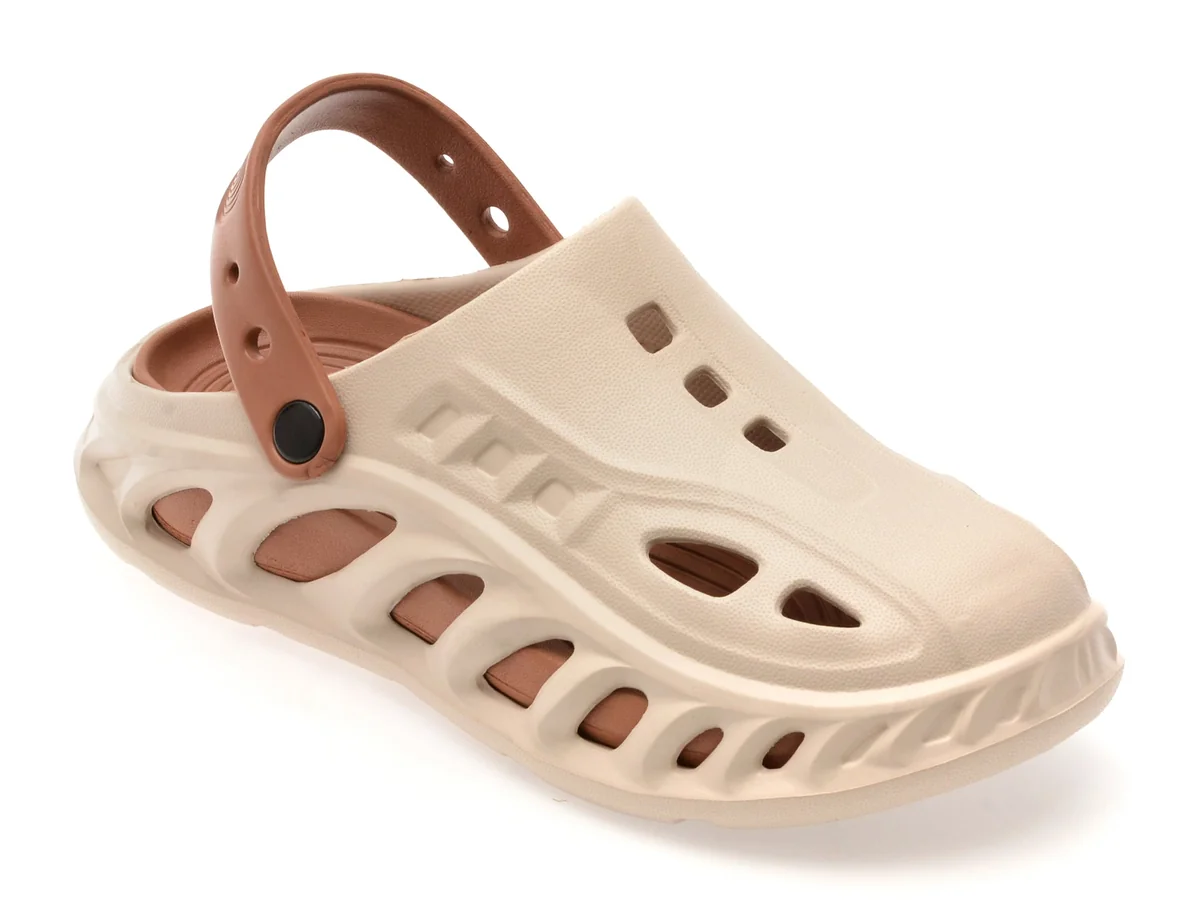 Papuci Gryxx Bej, 20279, Din PVC