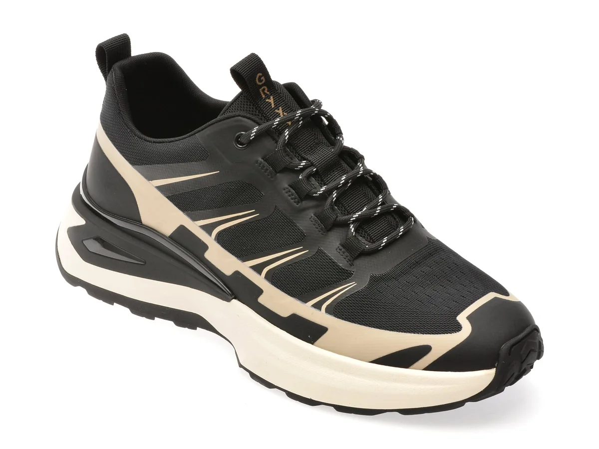 Pantofi Sport Gryxx Negri, GT4014, Din Material Textil