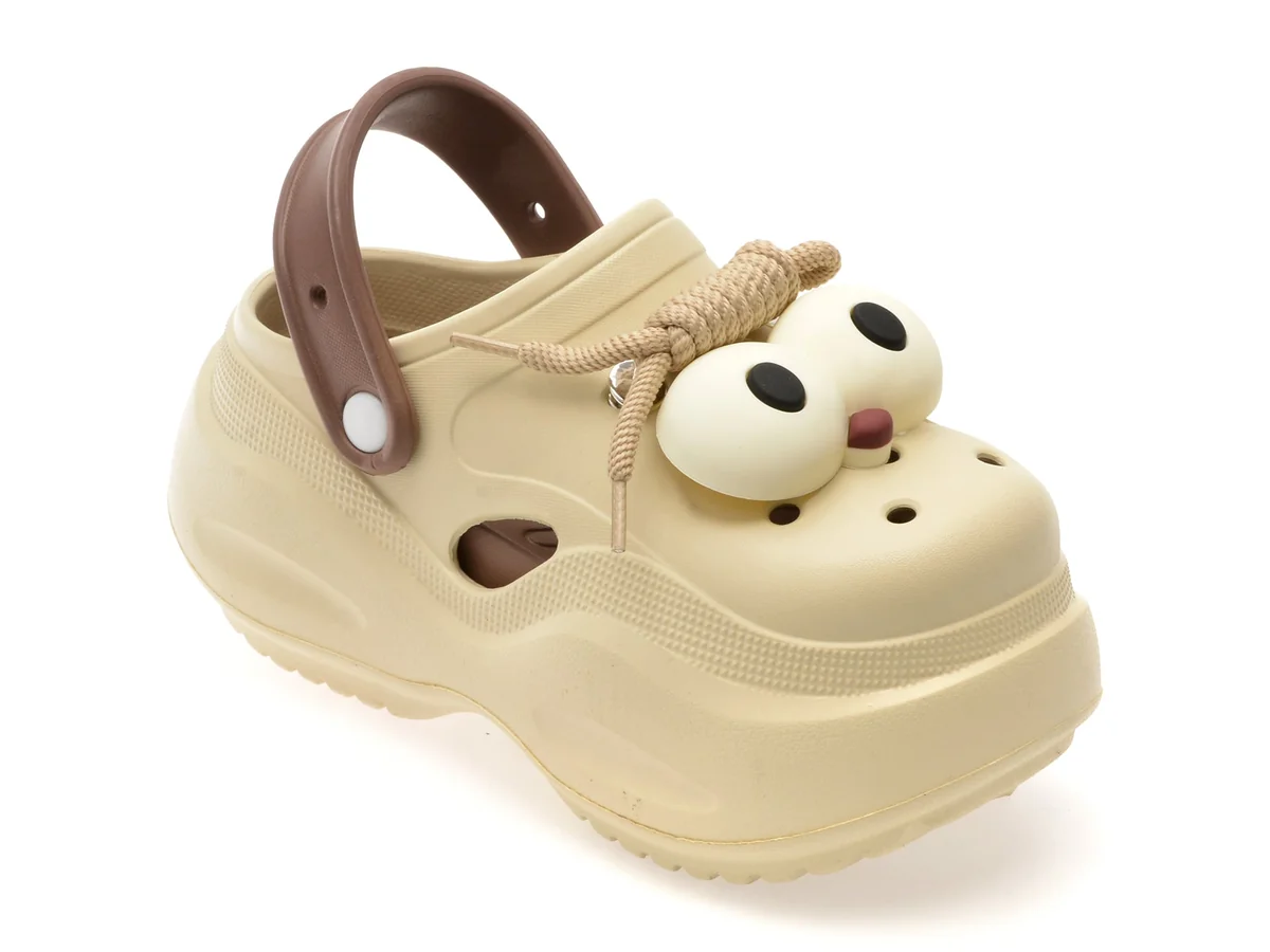 Papuci Gryxx Bej, 5078, Din PVC