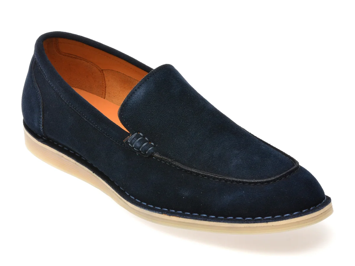 Mocasini Epica Bleumarin B463G48 Din Piele Întoarsă