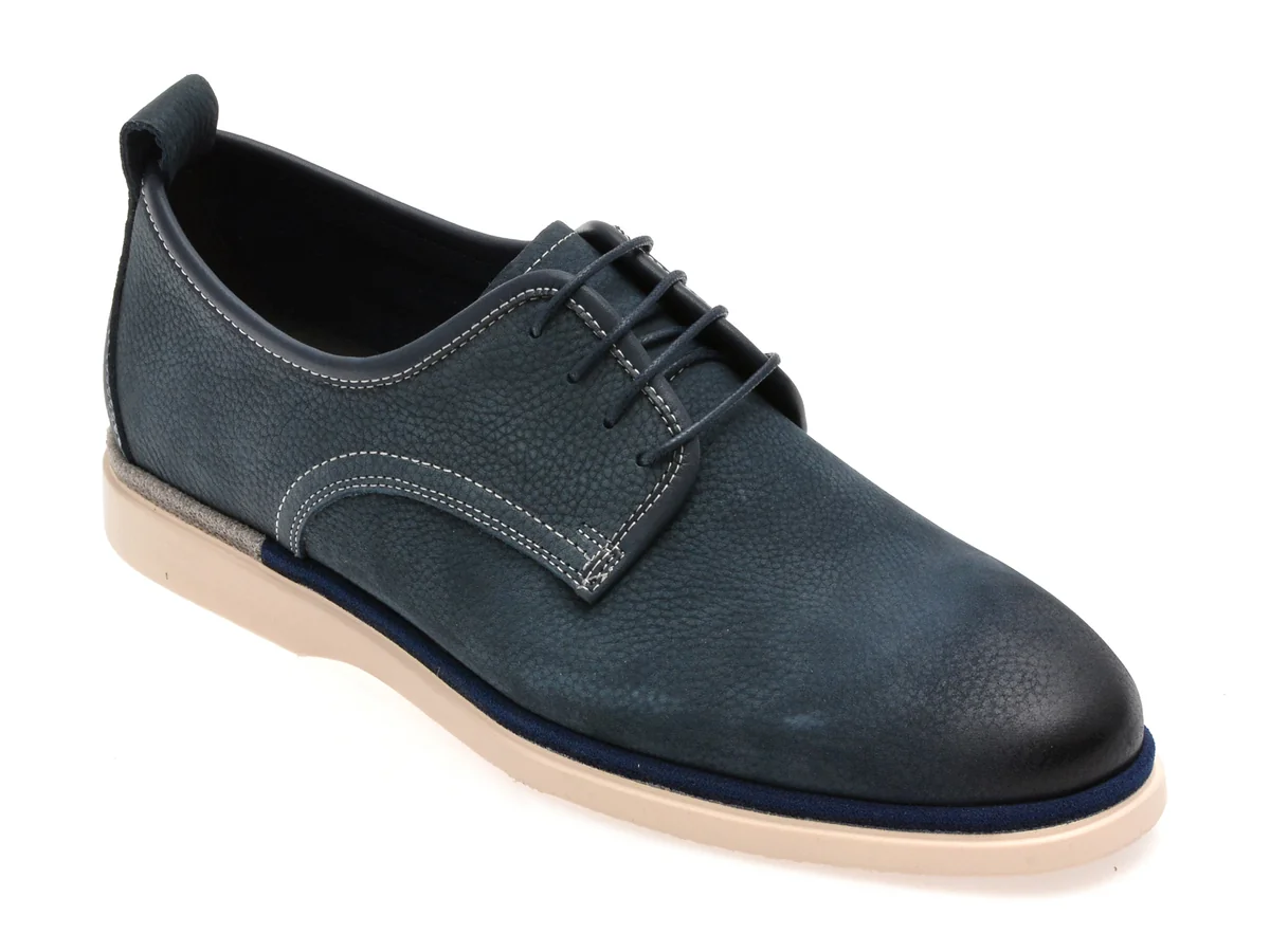 Pantofi Epica Albastri, Mc102, Din Nubuc