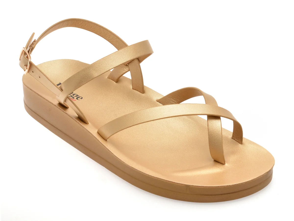 Sandale Image Aurii, 10728, Din Piele Ecologica