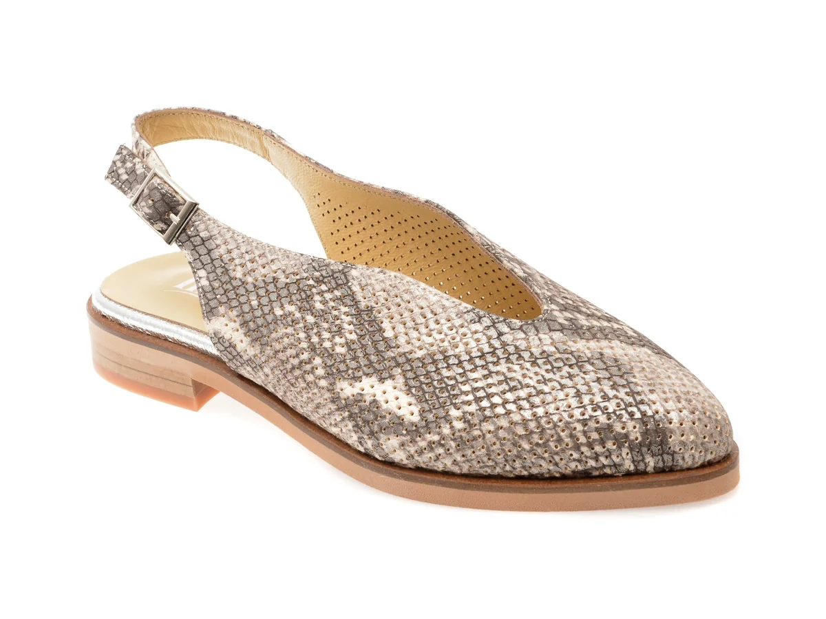 Pantofi Image Gri, 163002, Din Piele Naturala