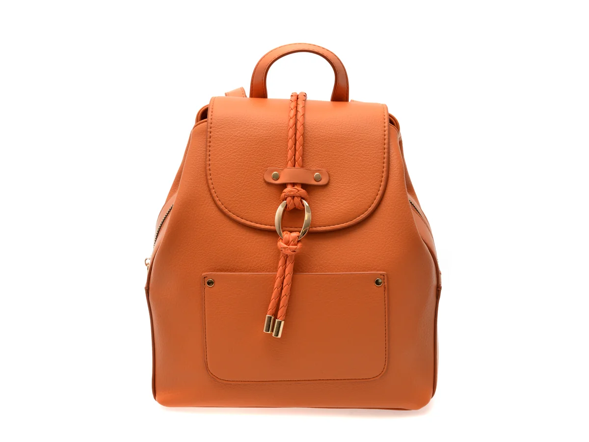 Rucsac Gryxx Portocaliu, 1533, Din Piele Ecologica