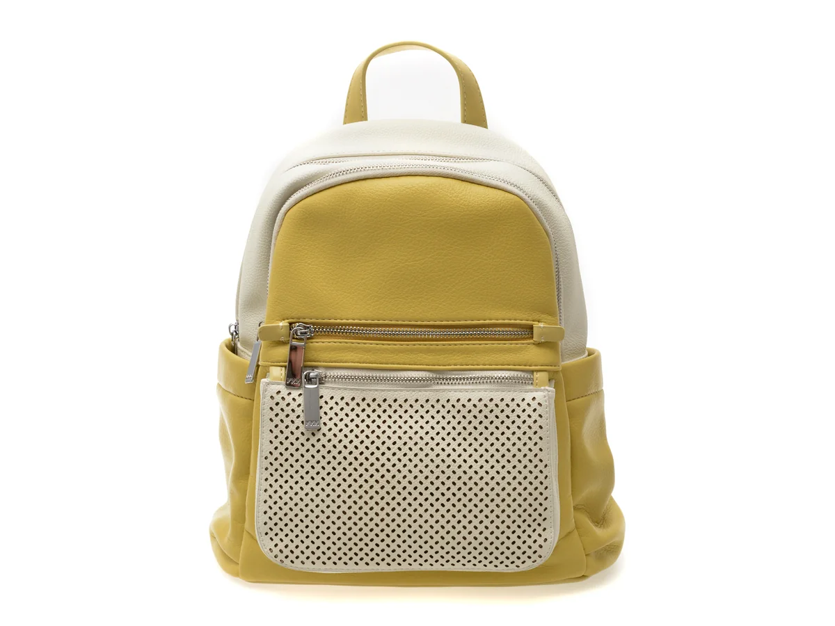 Rucsac Gryxx Galben, 4077, Din Piele Ecologică