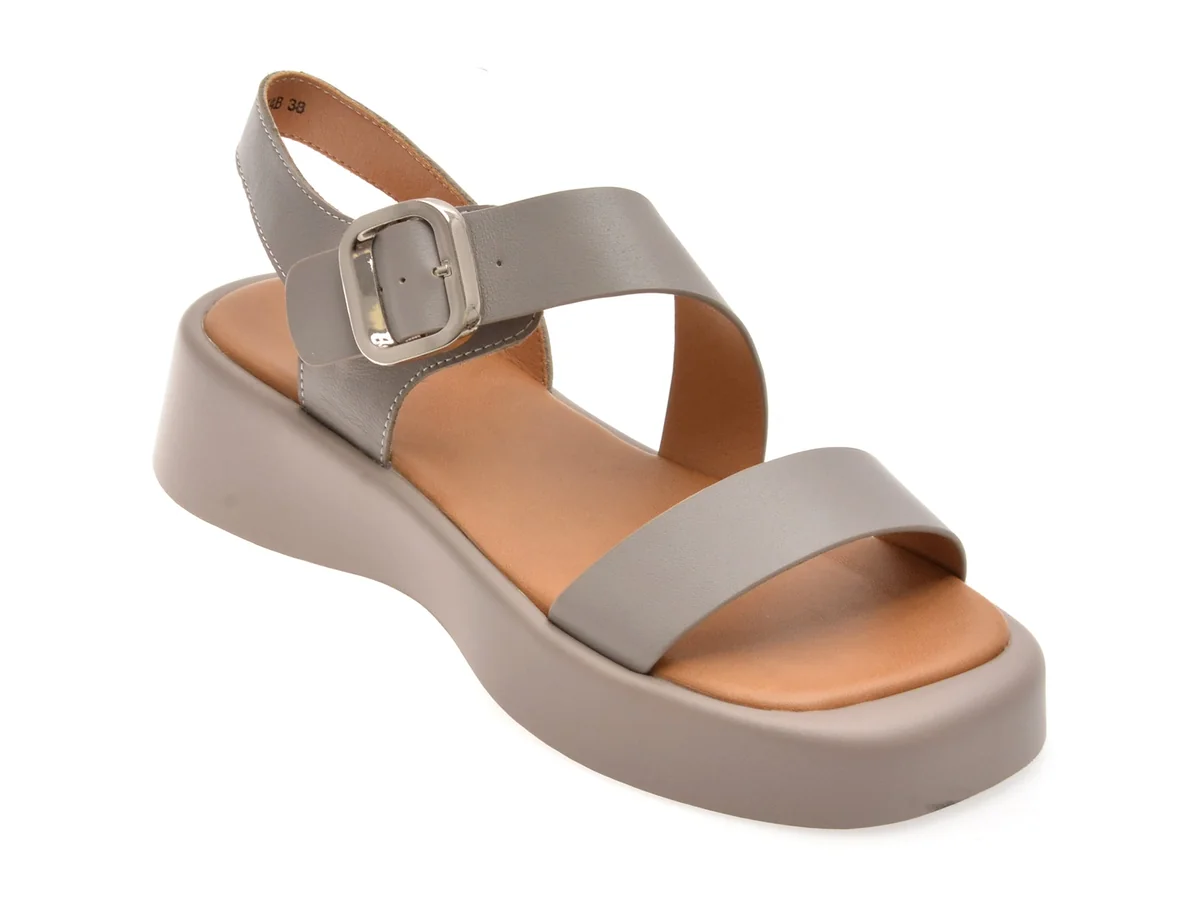 Sandale Gryxx Gri, 18308X4, Din Piele Naturala
