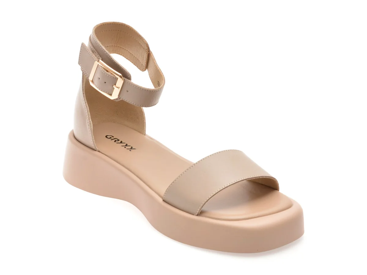 Sandale Gryxx Nude, 18308, Din Piele Naturala