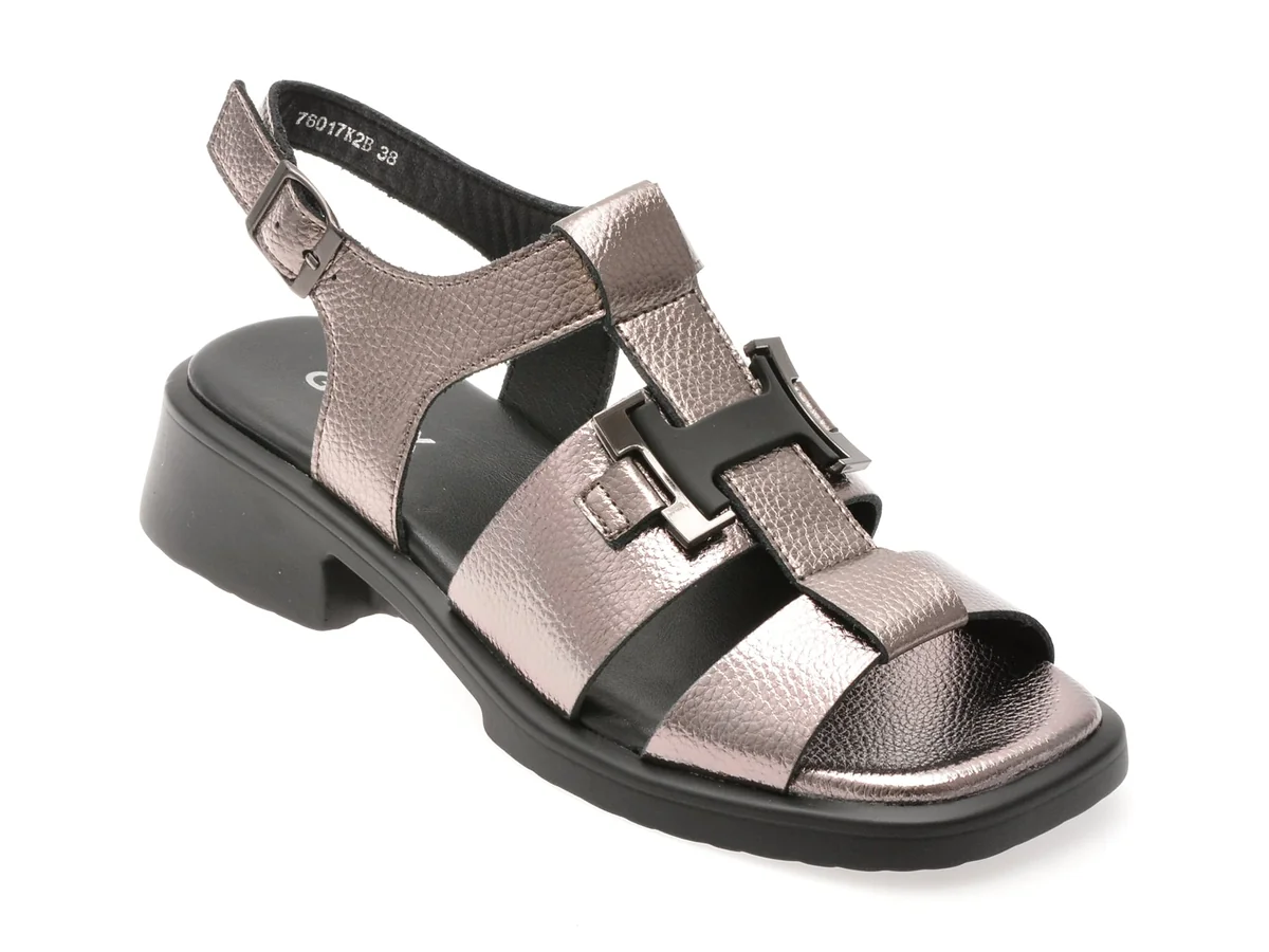 Sandale Gryxx Argintii, 76107, Din Piele Naturala