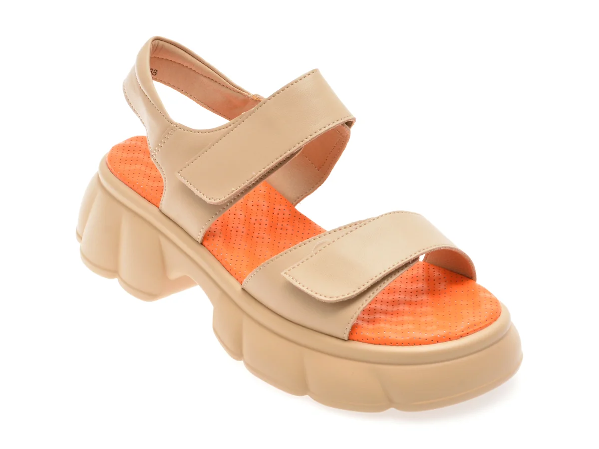 Sandale Gryxx Nude, 66387, Din Piele Naturala