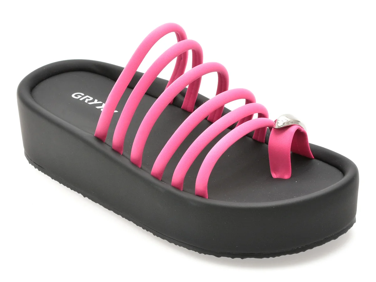 Papuci Gryxx Fucsia, 5305, Din Material Textil