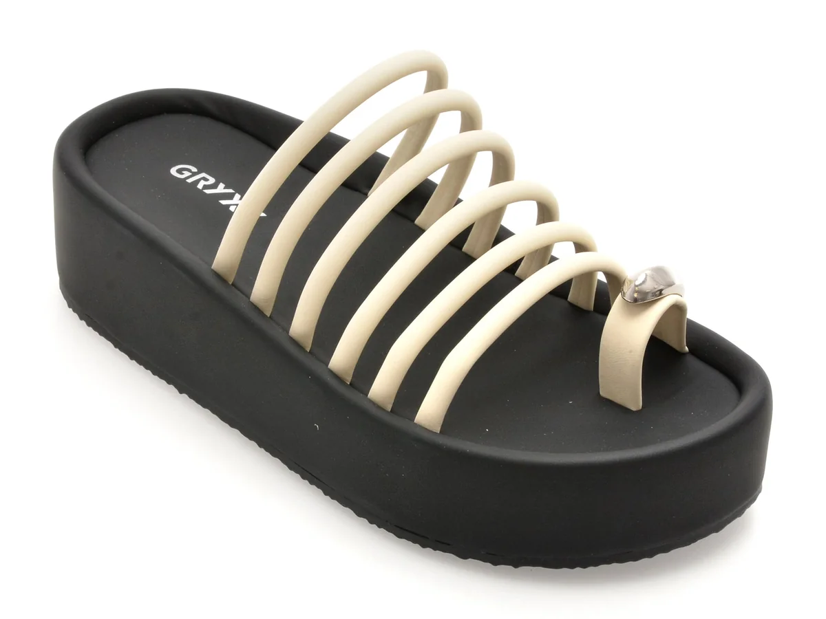 Papuci Gryxx Albi, 5305, Din Piele Ecologică
