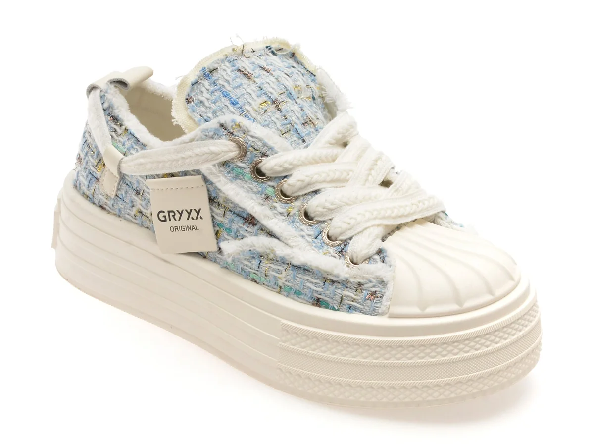 Pantofi Sport Gryxx Albastri, 1128, Din Material Textil