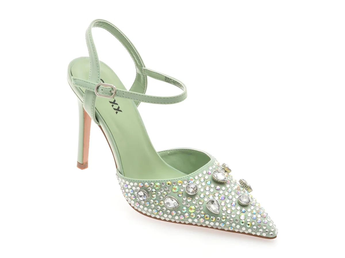 Pantofi Eleganti Gryxx Verzi, 5267, Din Material Textil