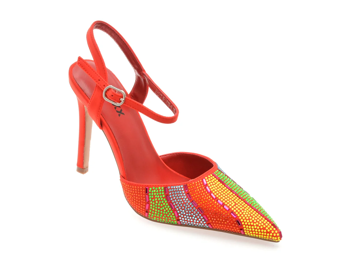 Pantofi Eleganti Gryxx Roșii, 5267, Din Material Textil