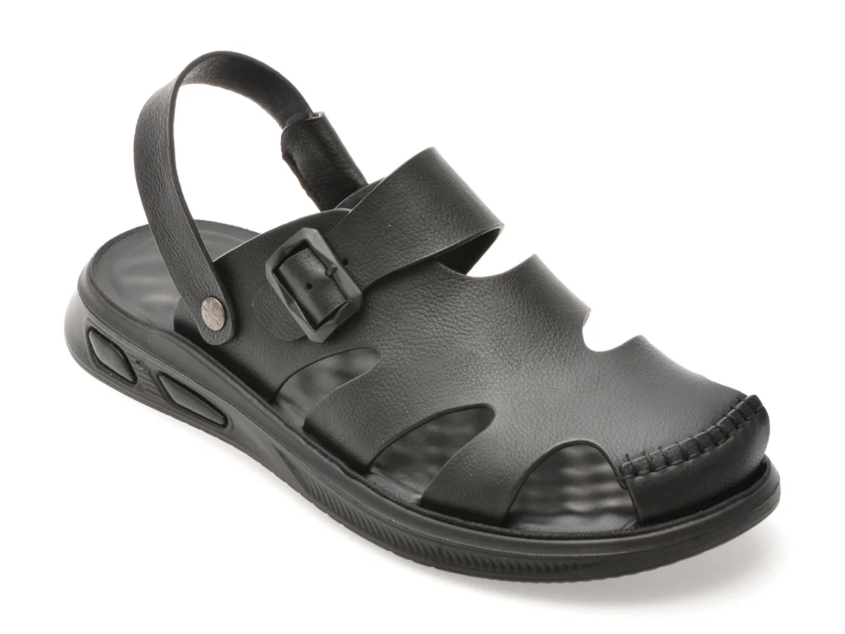 Sandale Gryxx Negre, 25Ss03, Din Piele Naturala