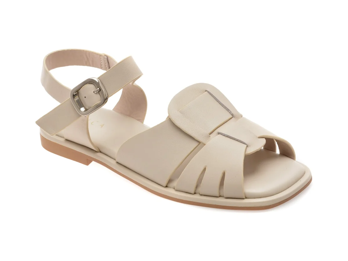 Sandale Epica Bej, 1383C20, Din Piele Naturală