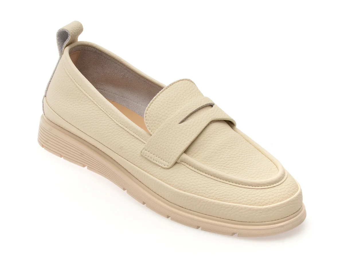 Mocasini Flavia Passini Albi, 5257, Din Piele Naturală