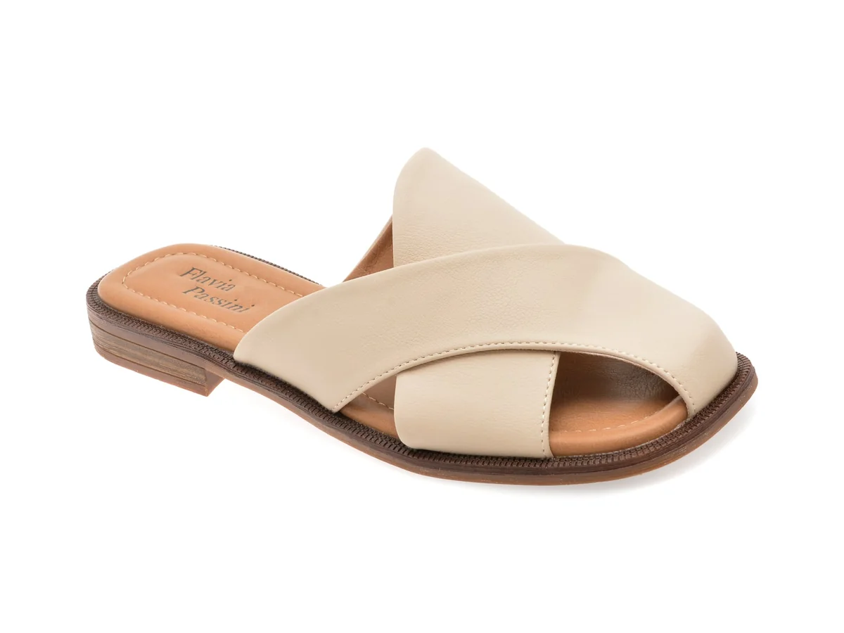Papuci Flavia Passini Nude, 1352D16, Din Piele Naturala