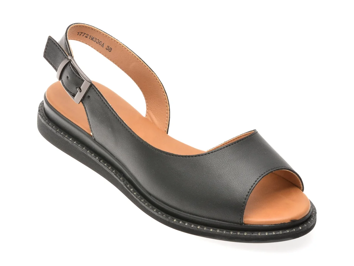 Sandale Flavia Passini Negre, 17721, Din Piele Naturala