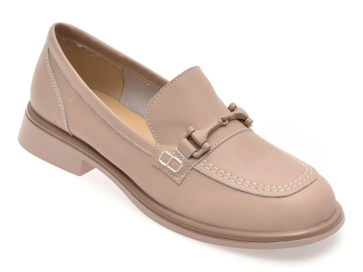 Mocasini Flavia Passini Bej, 37854, Din Piele Naturala