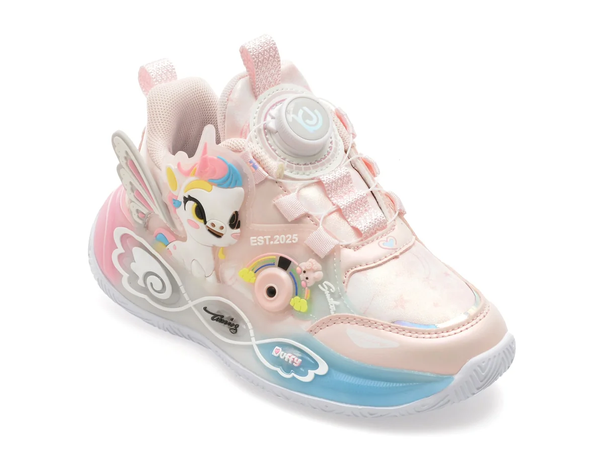 Pantofi Sport Selection Kids Roz, 910, Din Piele Ecologică