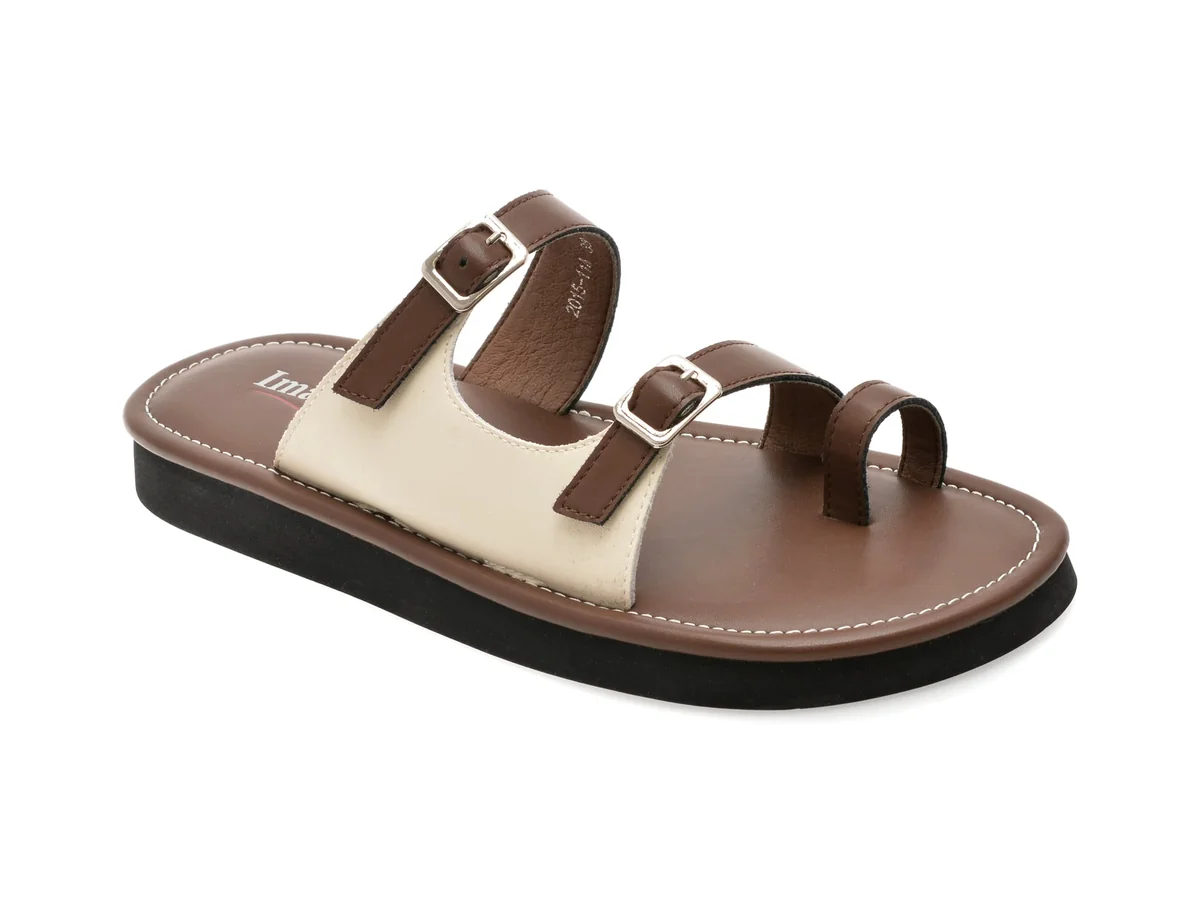 Papuci Image Maro, 201511, Din Piele Naturala