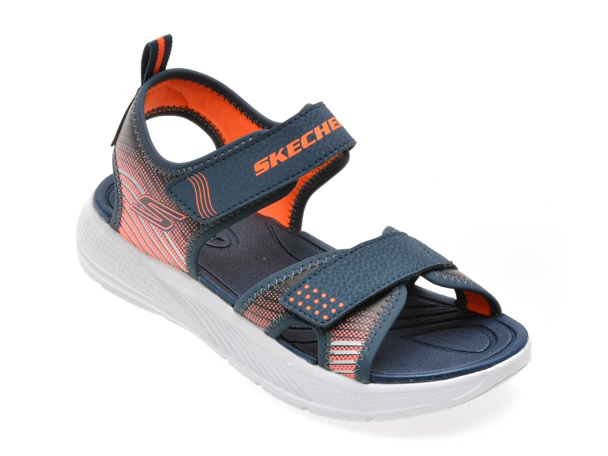 Sandale Skechers Bleumarin, Microspec-Splash, Din Piele Ecologică