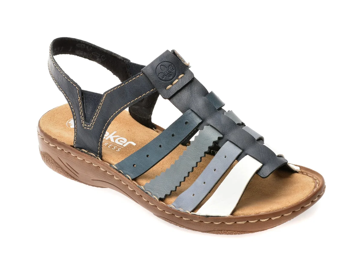 Sandale RIEKER Bleumarin, V2875, Din Piele Ecologică