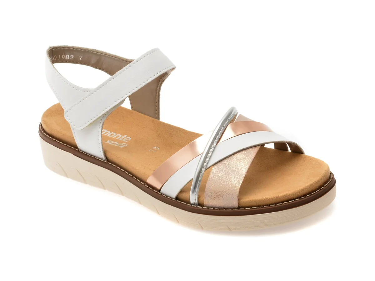 Sandale Remonte Albe, D2058, Din Piele Ecologica