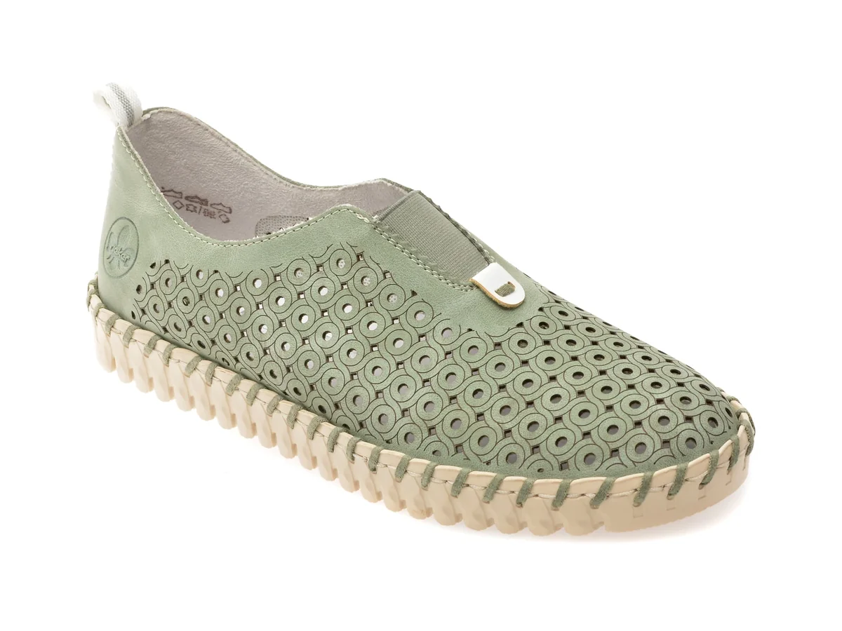 Pantofi Rieker Verzi, N1963, Din Piele Ecologica