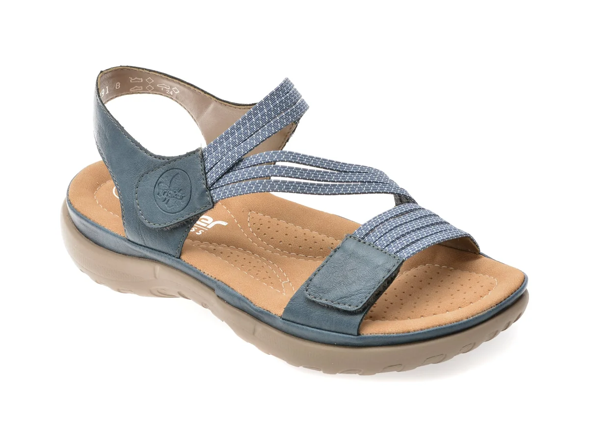 Sandale Rieker Albastre, 64870, Din Piele Ecologica