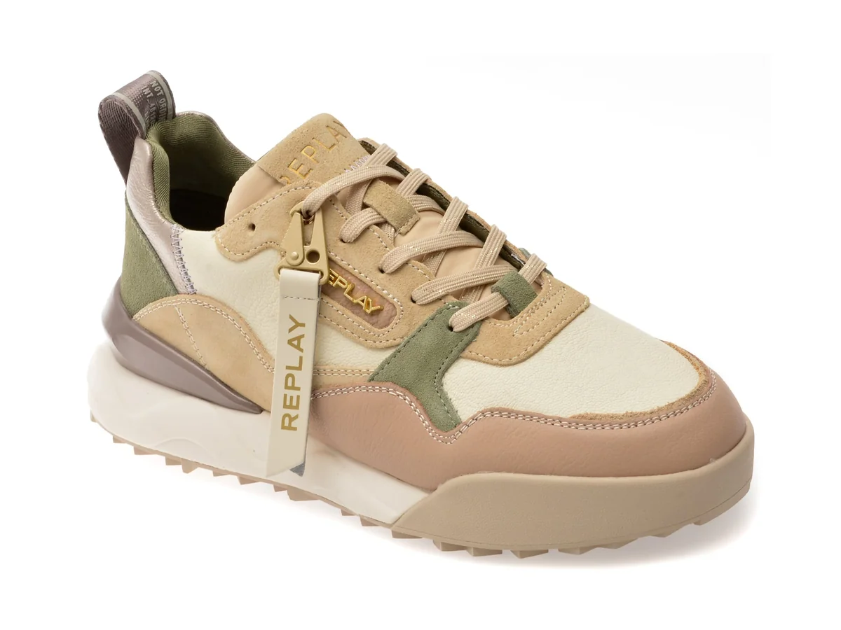 Pantofi Sport Replay Albi, WS9H10L, Din Piele Naturala