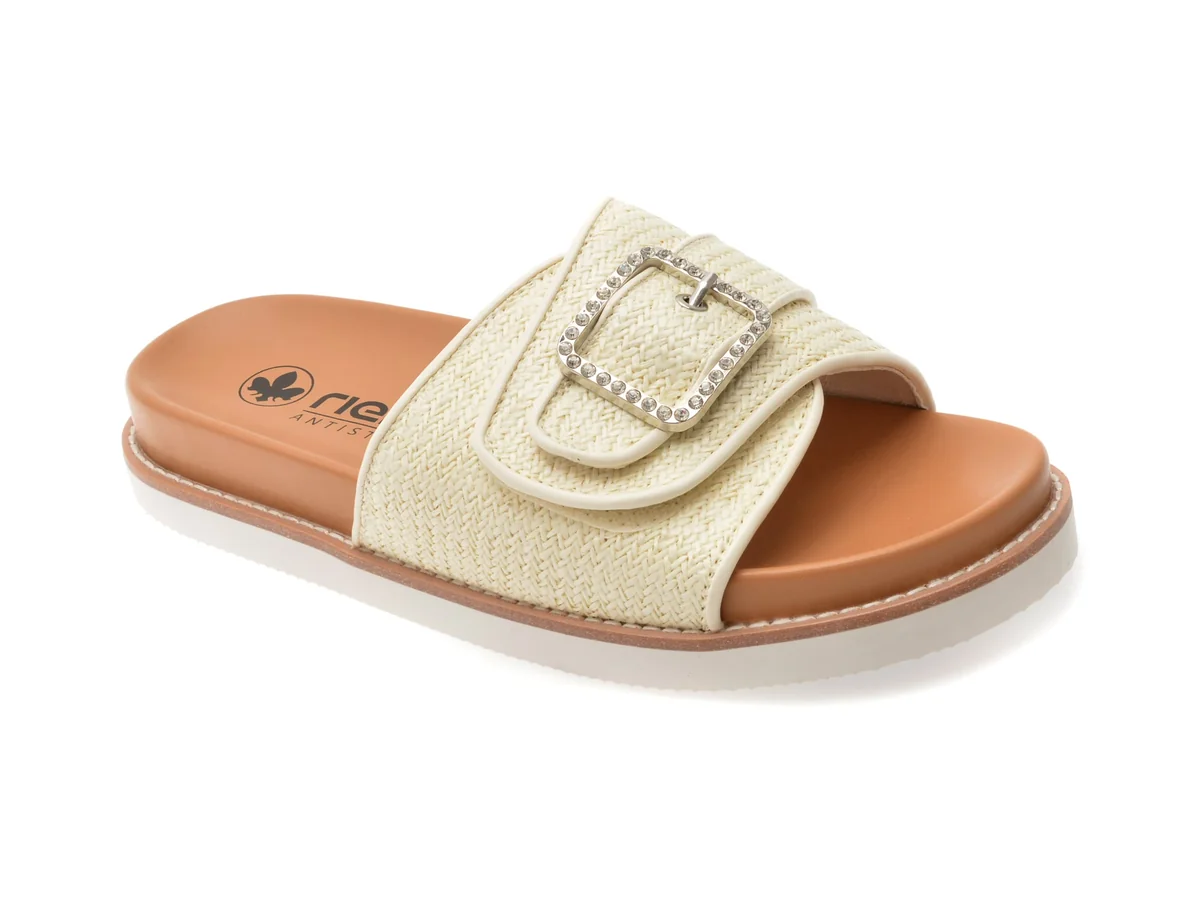 Papuci Rieker Albi, V9582, Din Material Textil