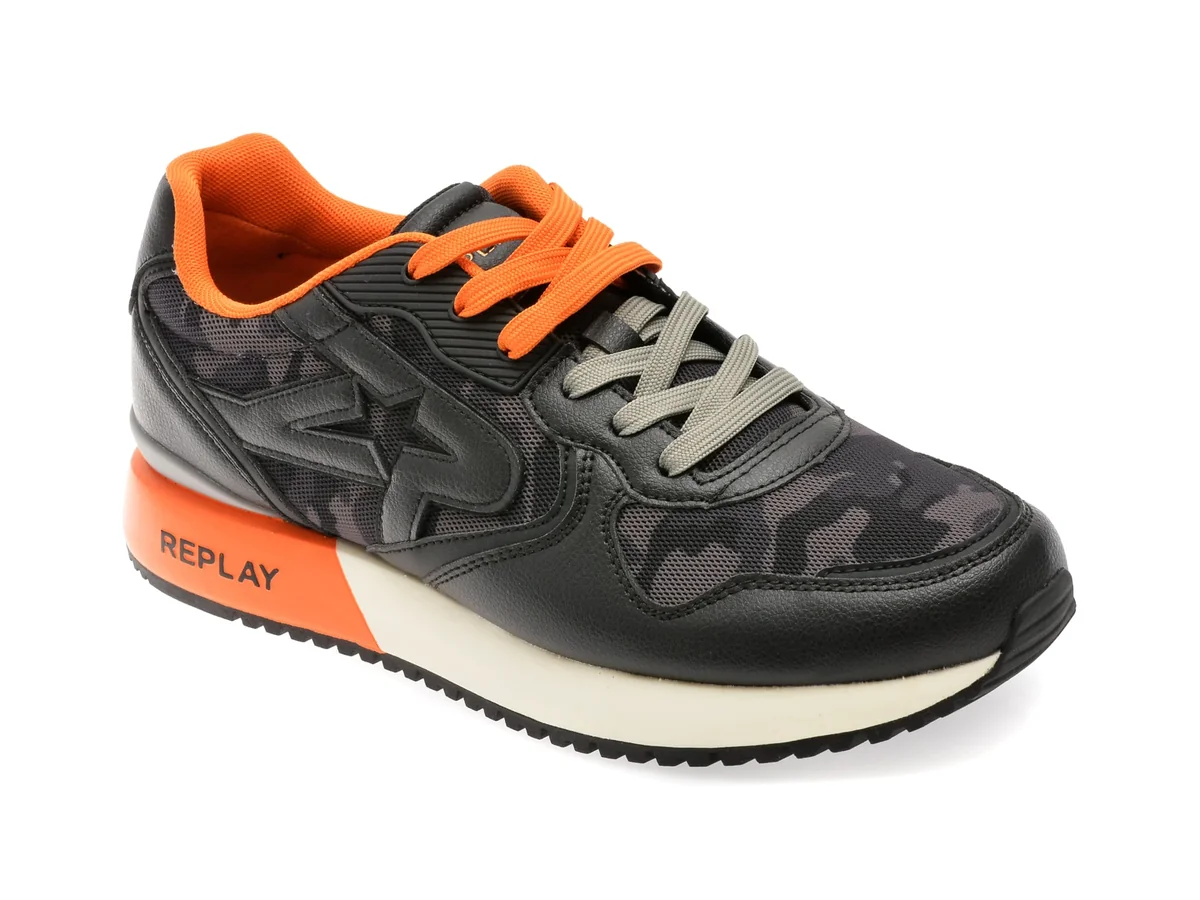 Pantofi Sport Replay Negri, MS9I07T, Din Material Textil