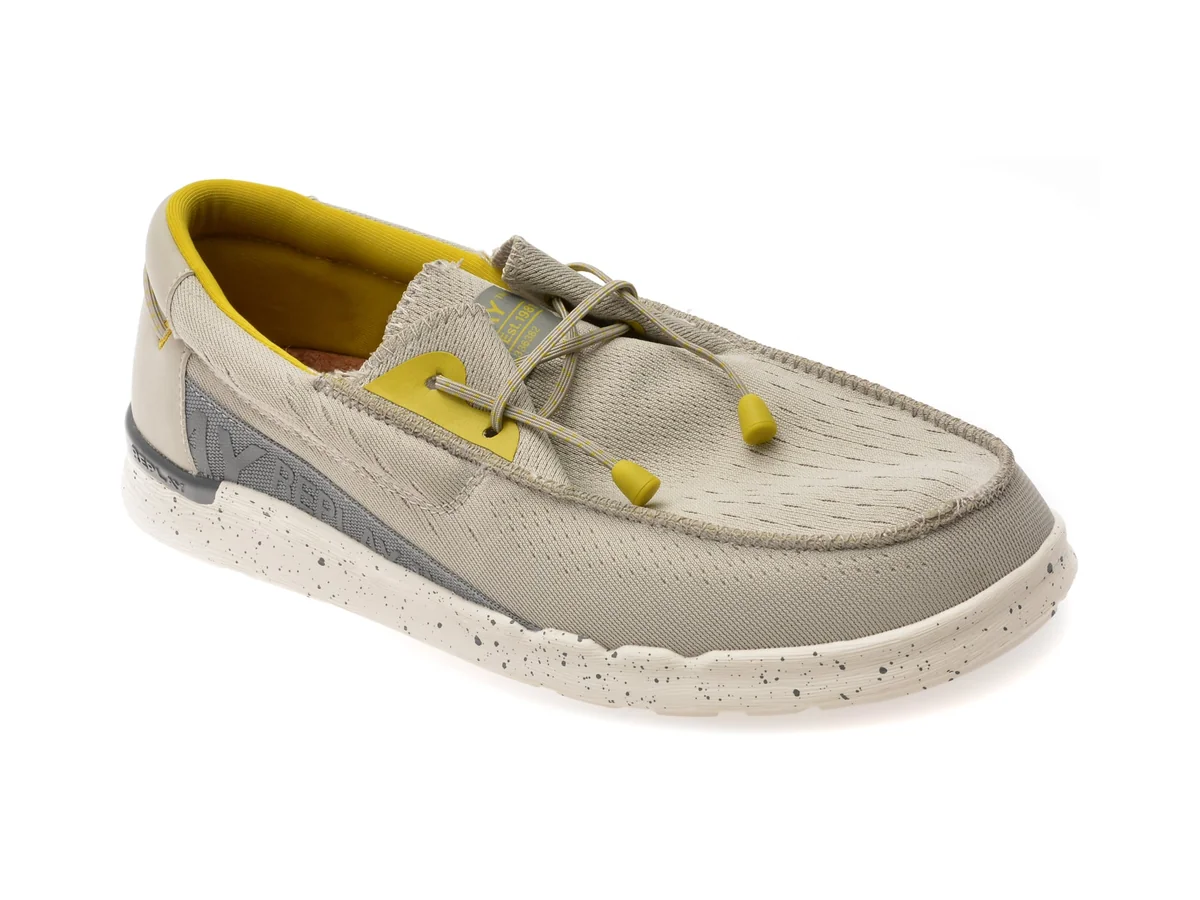 Mocasini Replay Gri, MM1110T, Din Material Textil