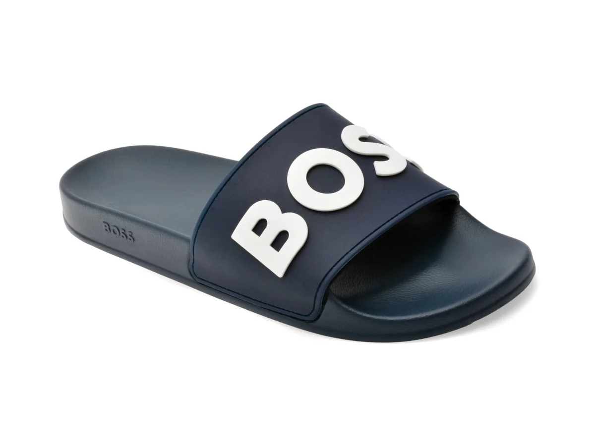 Papuci BOSS Bleumarin, 8241, Din PVC
