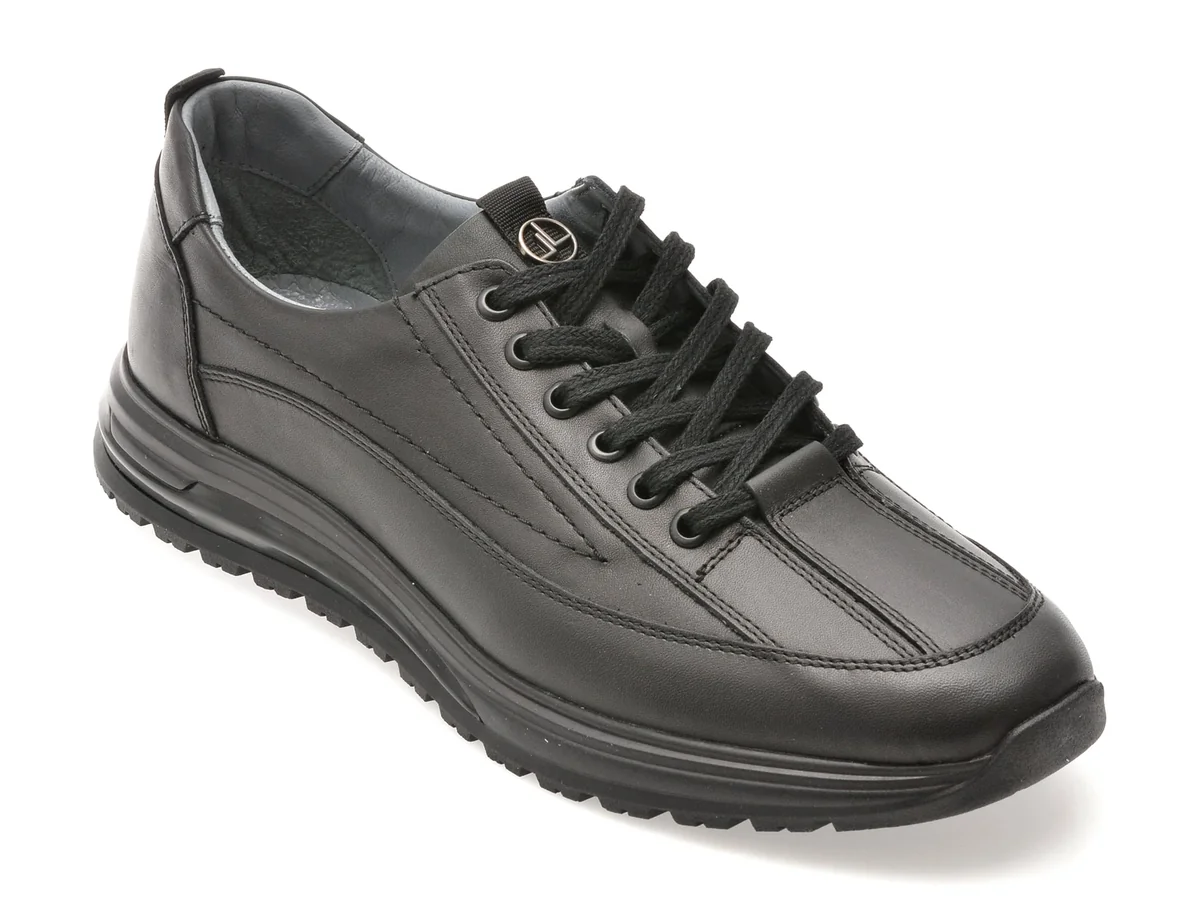 Pantofi Sport Gryxx Negri, LS2404, Din Piele Naturala