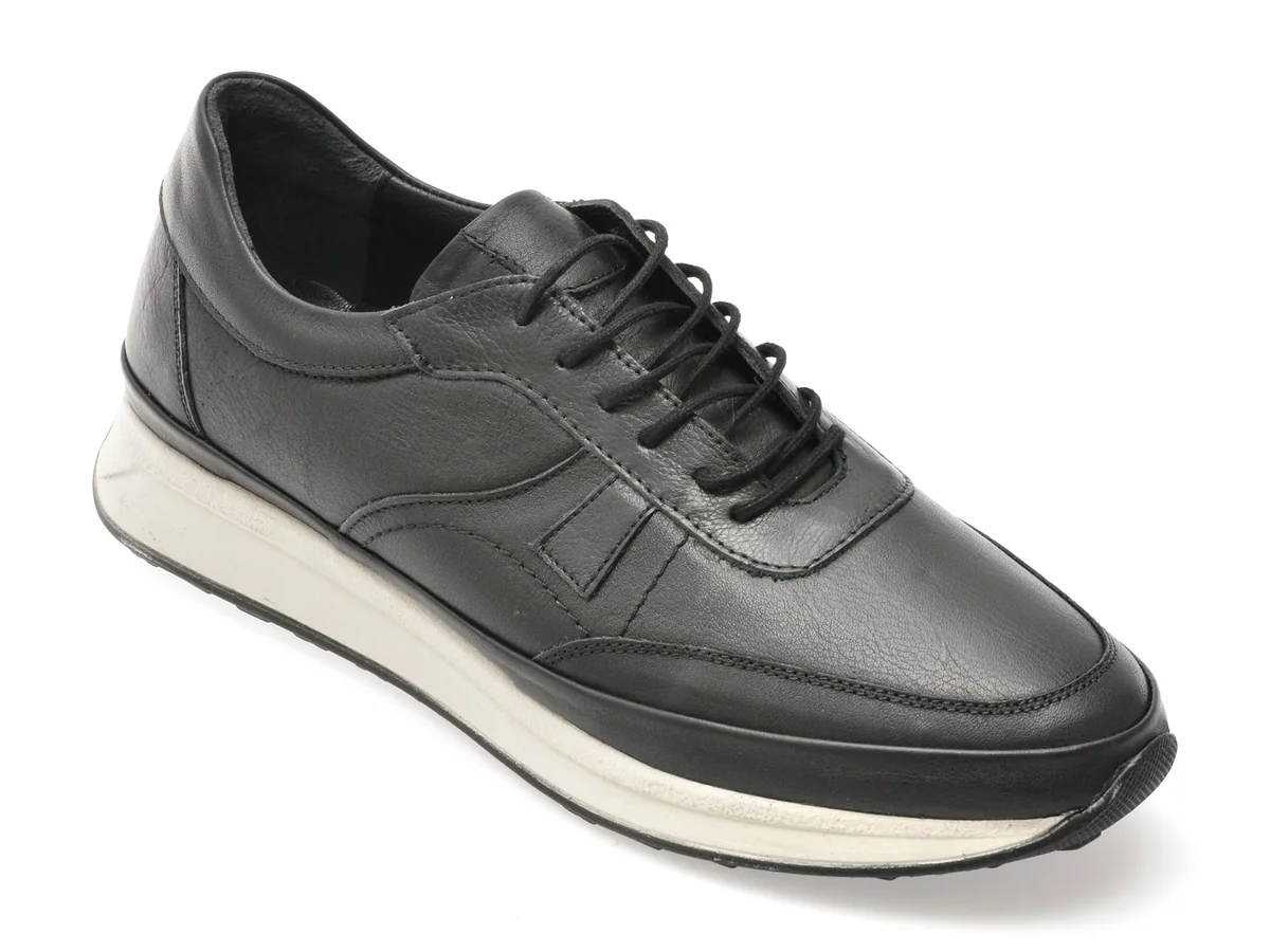 Pantofi Sport Bite The Bullet Negri, Sy303, Din Piele Naturală