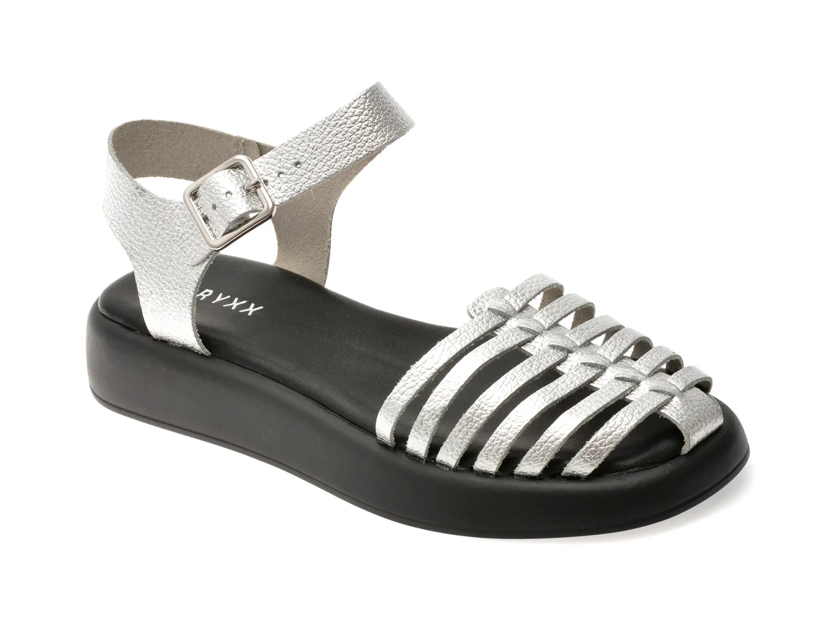 Sandale Gryxx Argintii, 366202, Din Piele Naturala