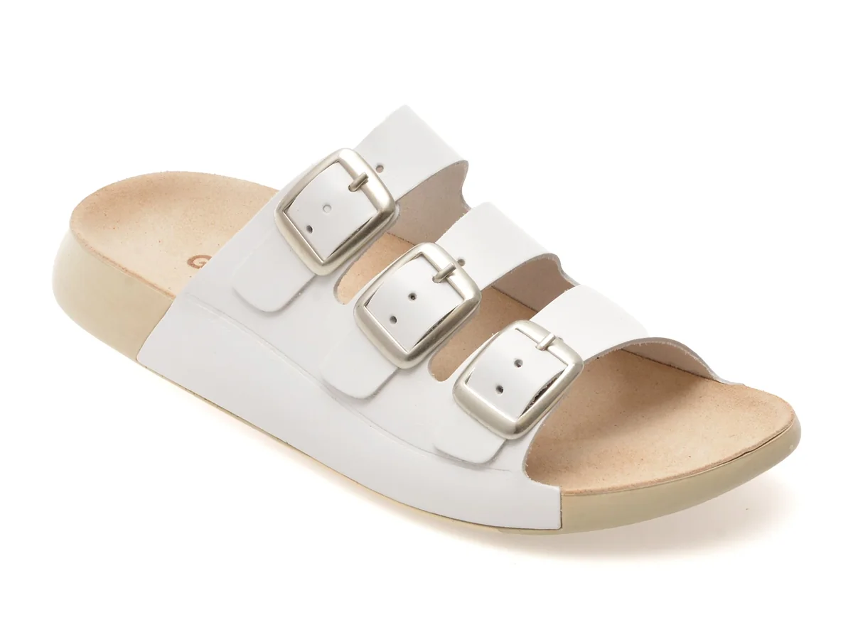 Papuci Gryxx Albi, SGP29, Din Piele Naturala