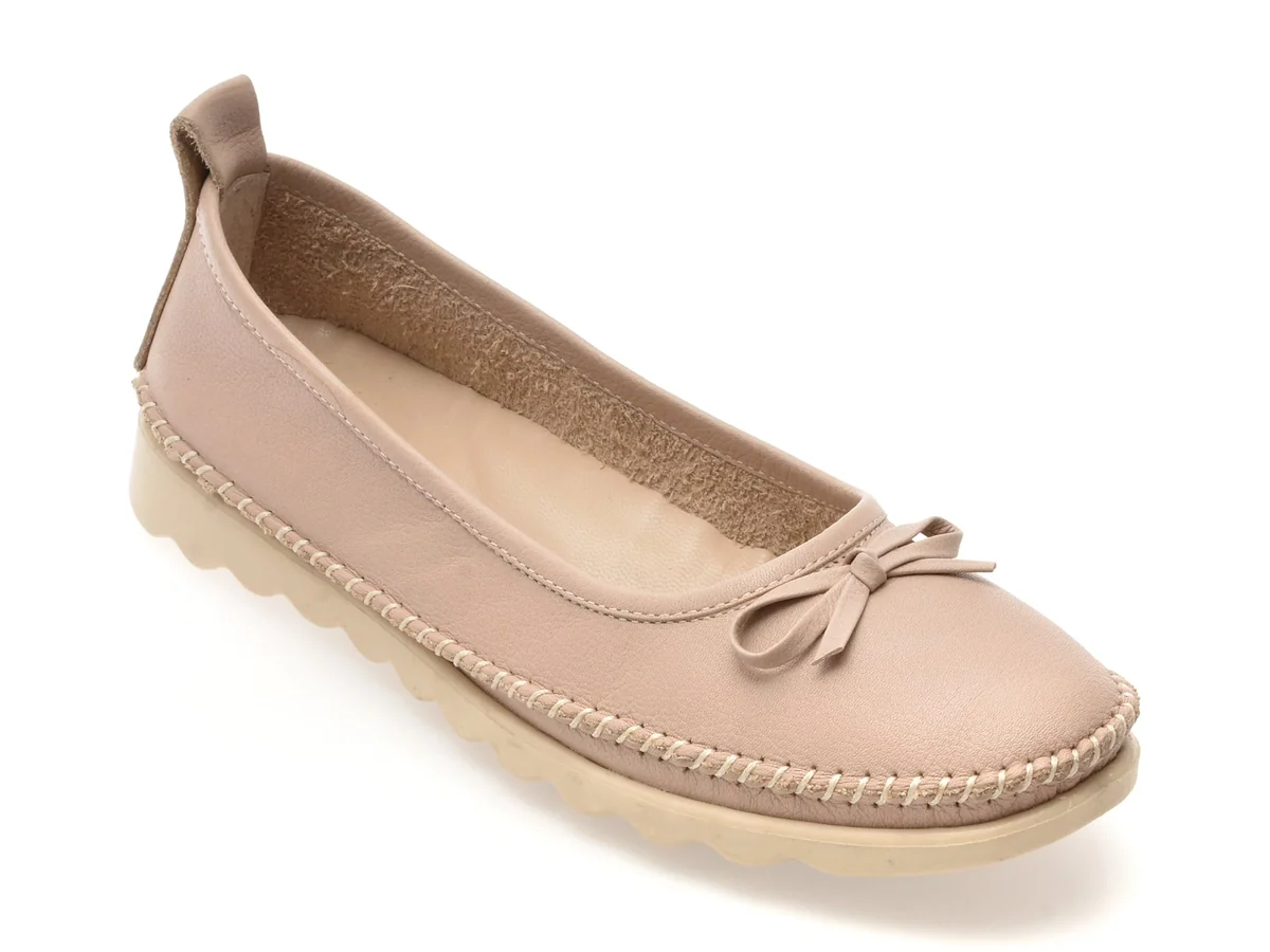 Balerini Gryxx Bej, EV2815, Din Piele Naturala