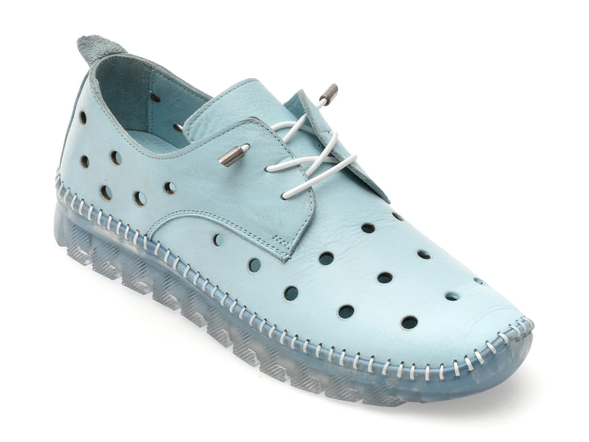 Pantofi Gryxx Albastri, MN8006, Din Piele Naturală