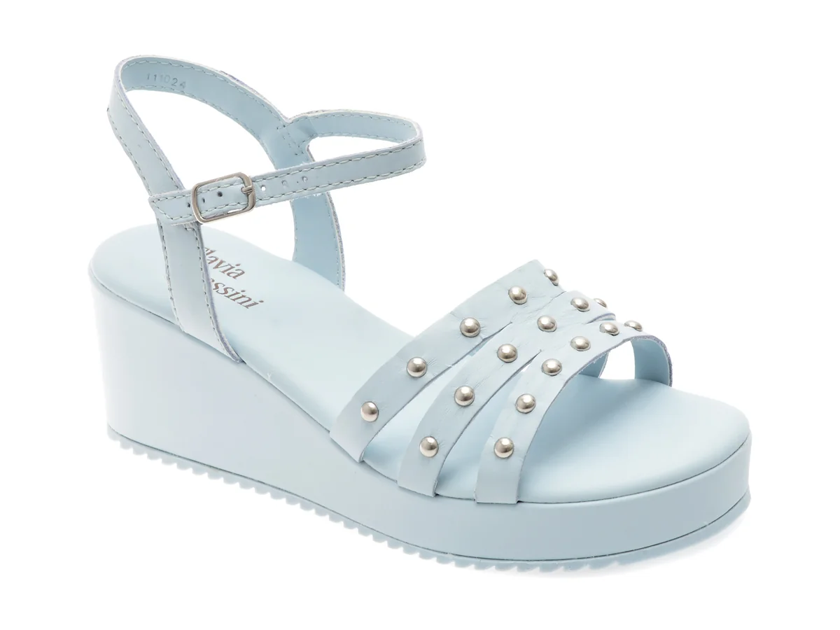 Sandale Flavia Passini Albastre, 366129, Din Piele Naturala