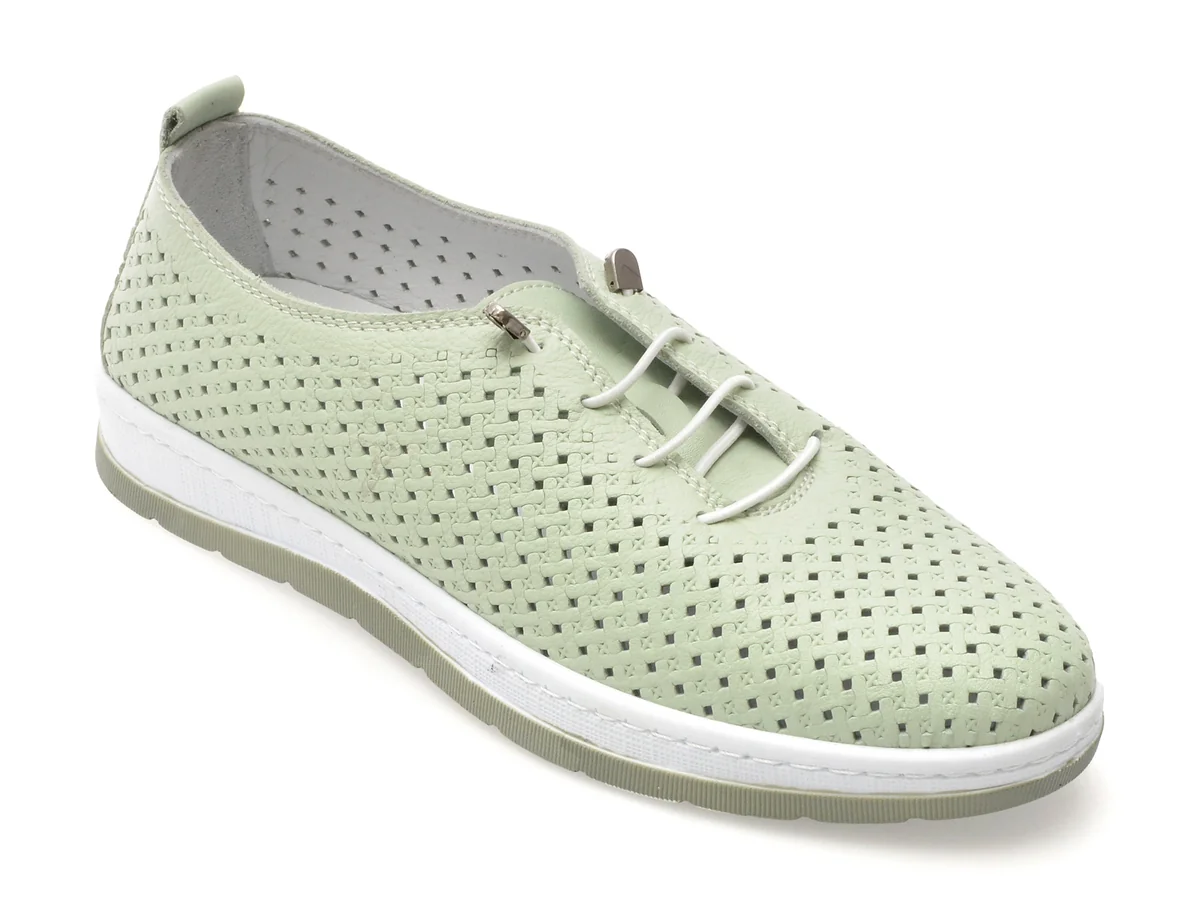 Pantofi Flavia Passini Verzi, Sn107, Din Piele Naturală