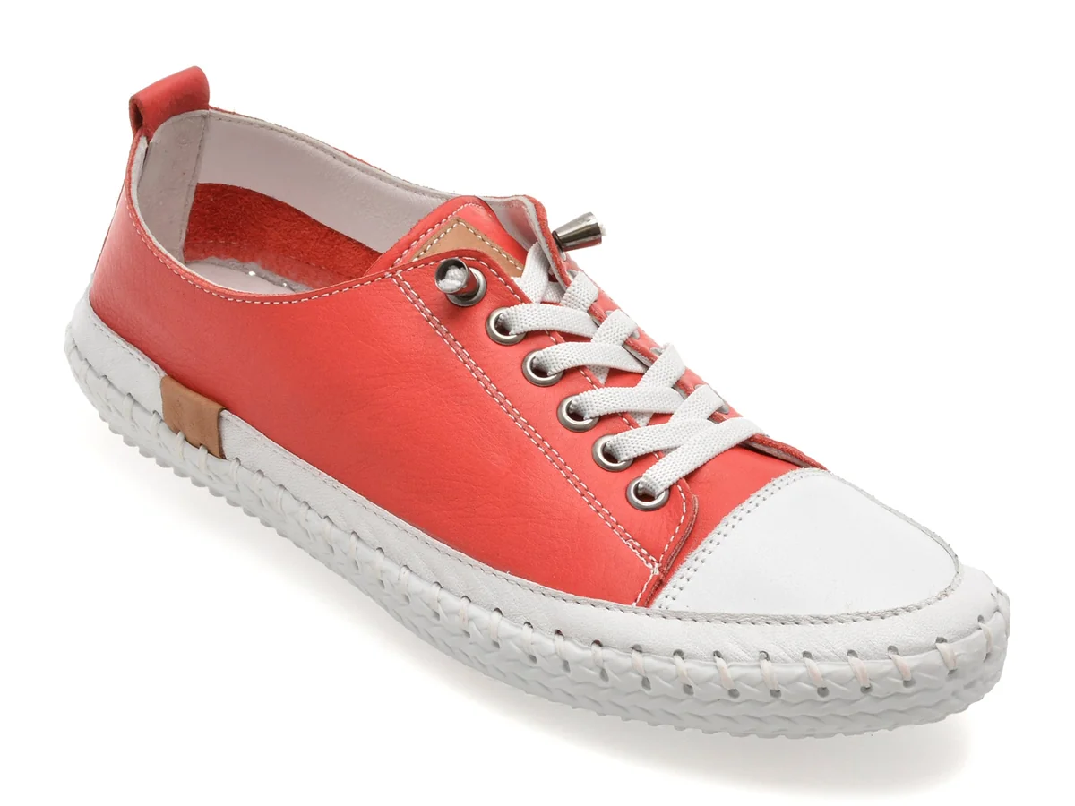 Pantofi Sport Flavia Passini Roșii, EV2898, Din Piele Naturală