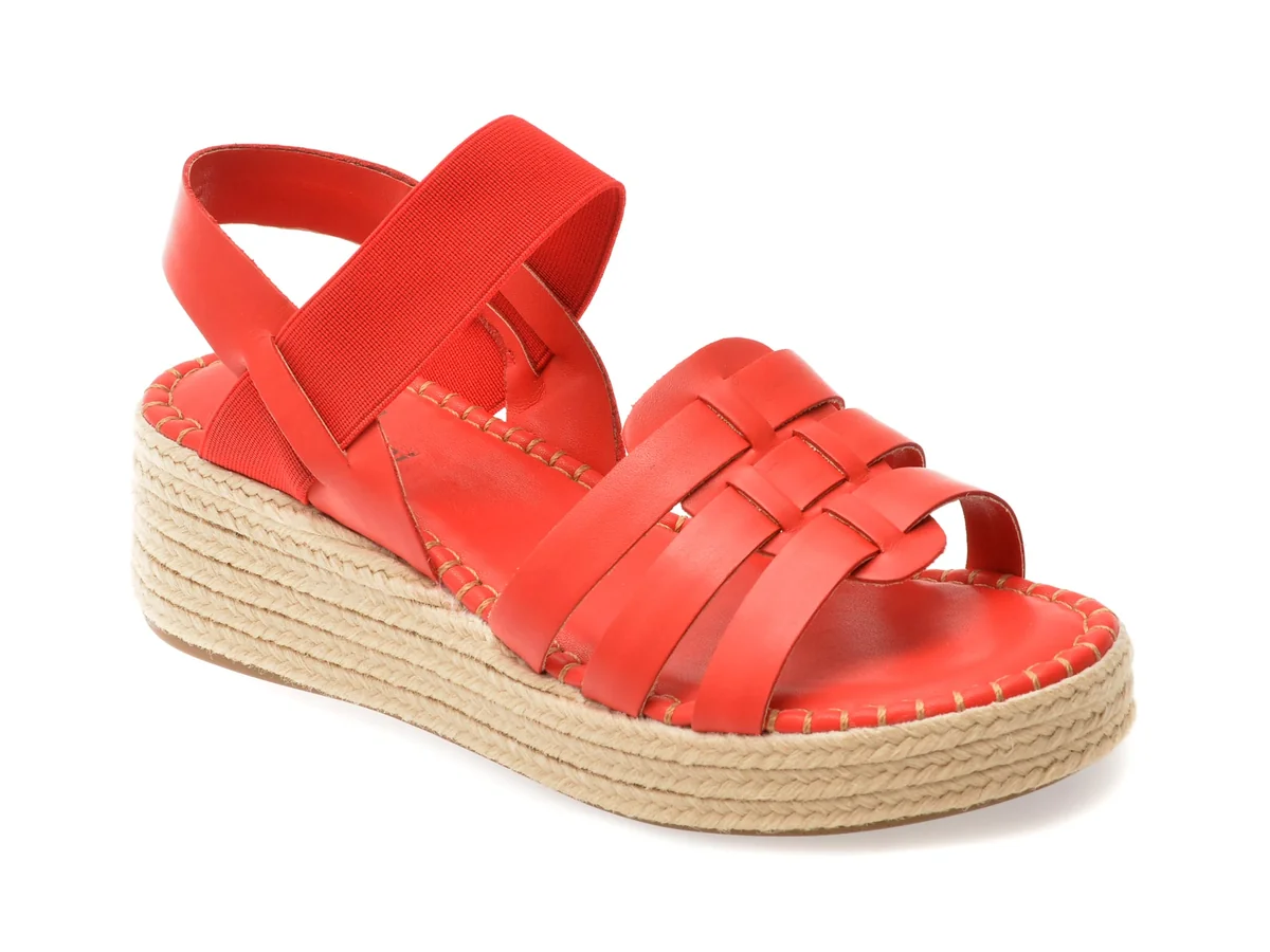 Sandale Flavia Passini Roșii, 366411, Din Piele Naturală